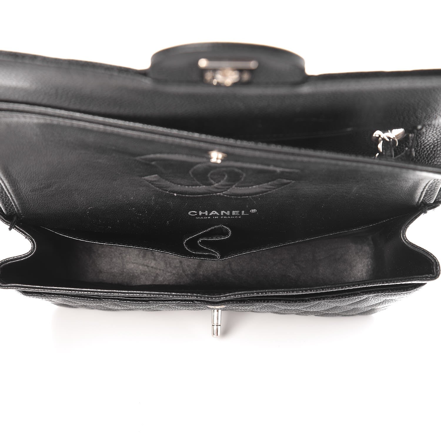 Chanel Caviar Quilted Medium Double Flap Black 6 of 15