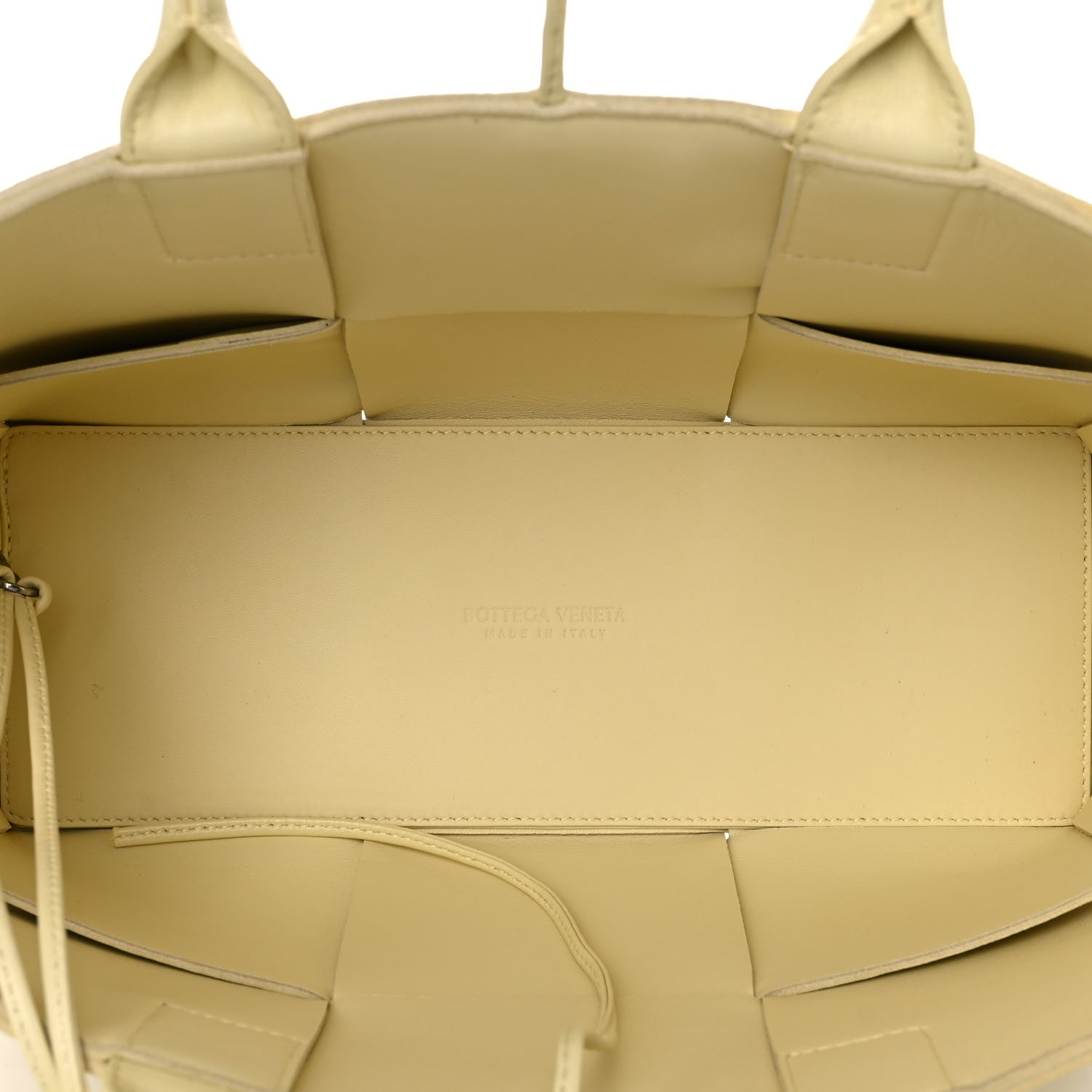 Bottega Veneta Grained Calfskin Intrecciato Small Arco Tote Ice Cream 6 of 14