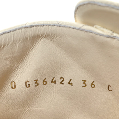 Chanel Shiny Lambskin Quilted Lace Up Combat Boots 36 White Black 8 of 9