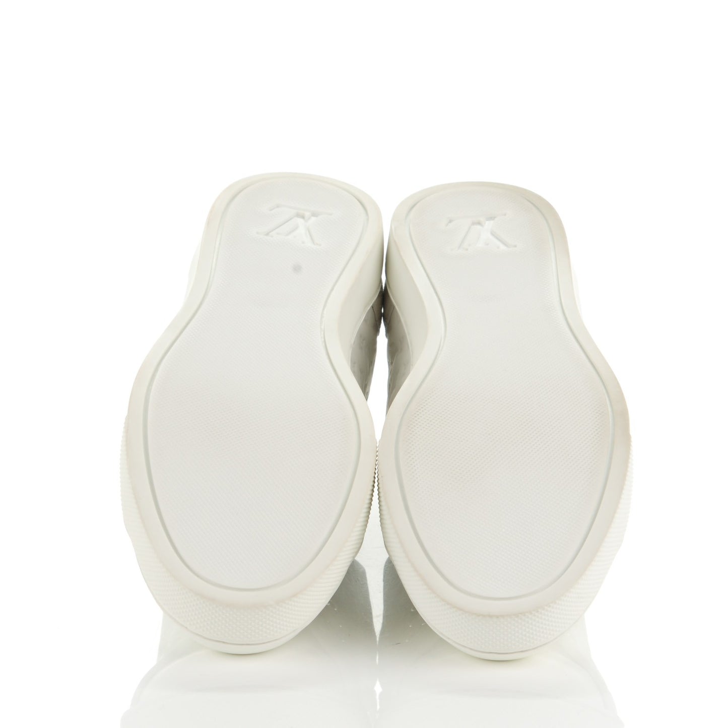Calfskin Suede Monogram Punchy Sneaker 39 White