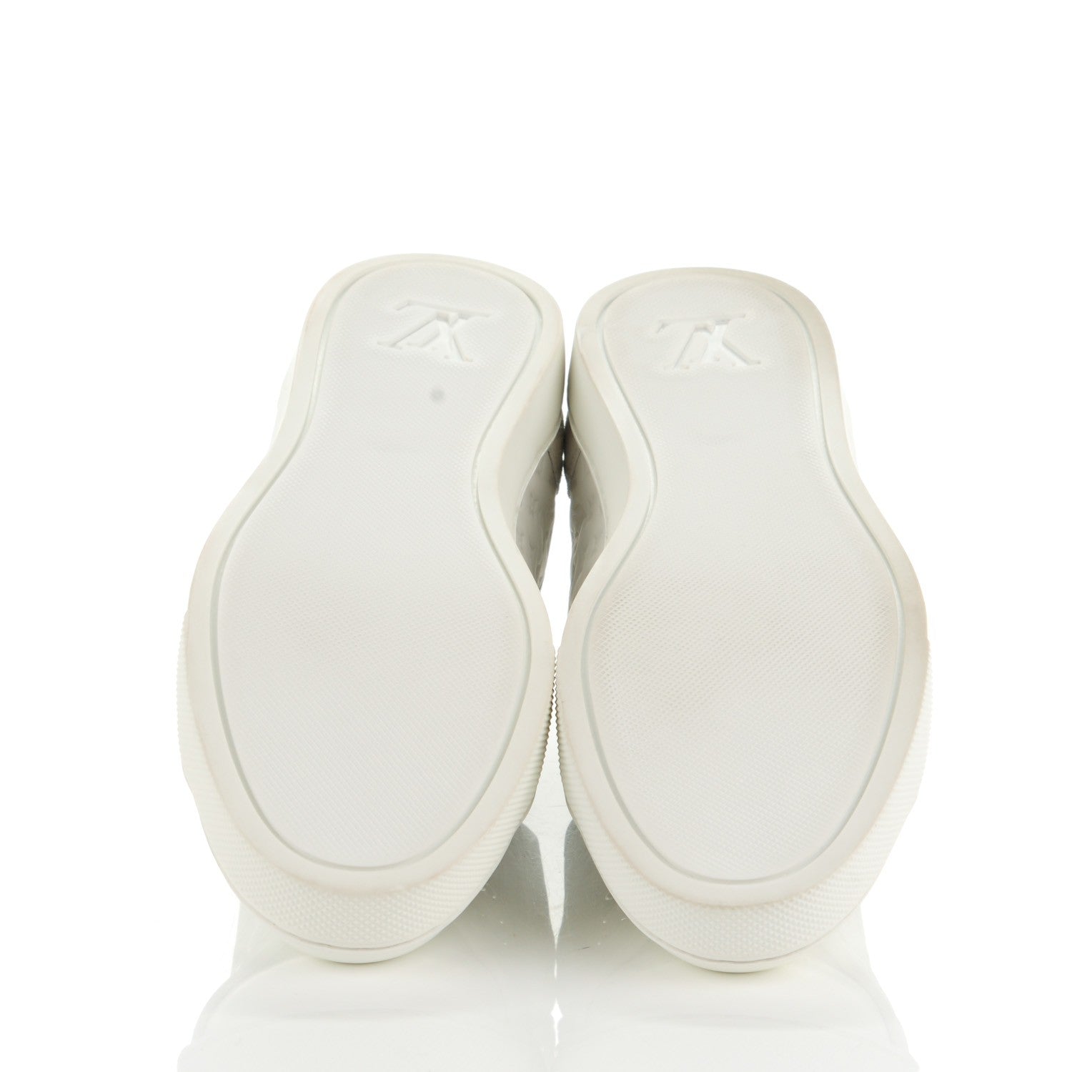 Louis Vuitton Calfskin Suede Monogram Punchy Sneaker 39 White 5 of 8