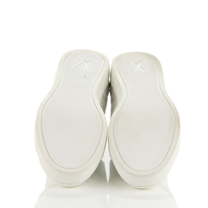 Louis Vuitton Calfskin Suede Monogram Punchy Sneaker 39 White 5 of 8