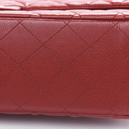Chanel Caviar Quilted Maxi Double Flap Red 8 of 13
