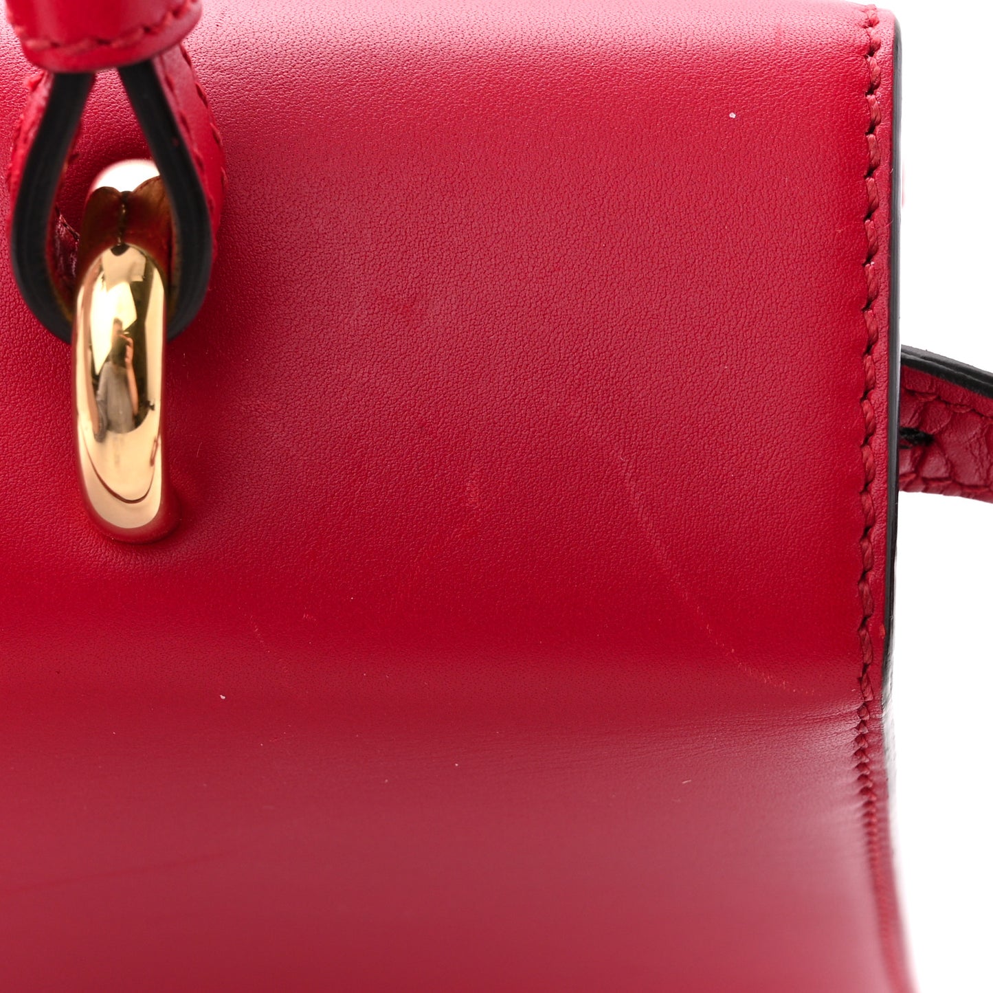Calfskin Medium Sylvie Top Handle Bag Hibiscus Red