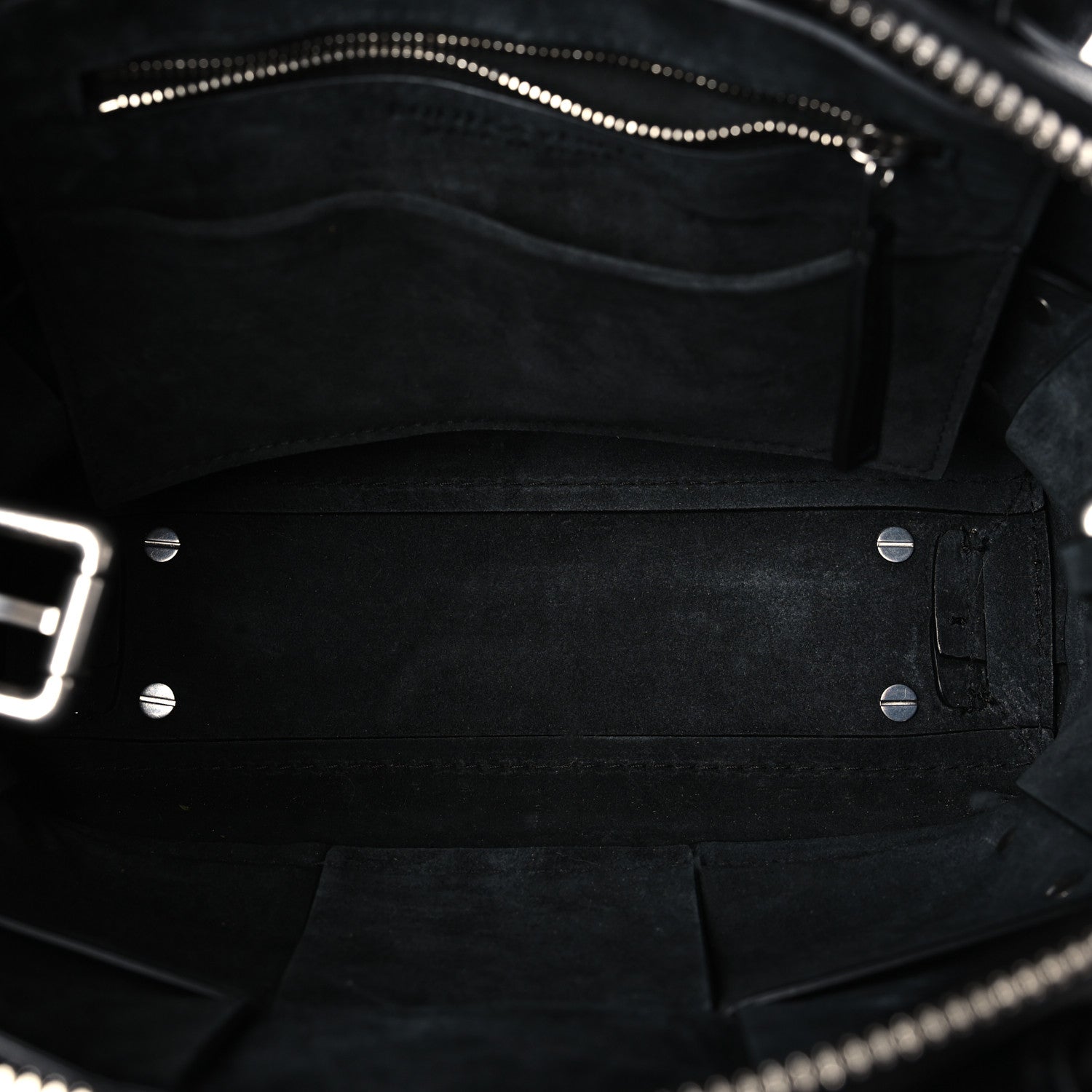 Bottega Veneta Grained Calfskin Arco Tool Tote Black 5 of 9