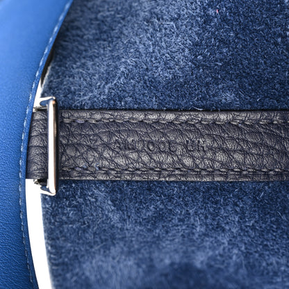 Hermes Taurillon Clemence Swift Eclat Picotin Lock 22 MM Bleu Nuit Bleu Zellige 7 of 11