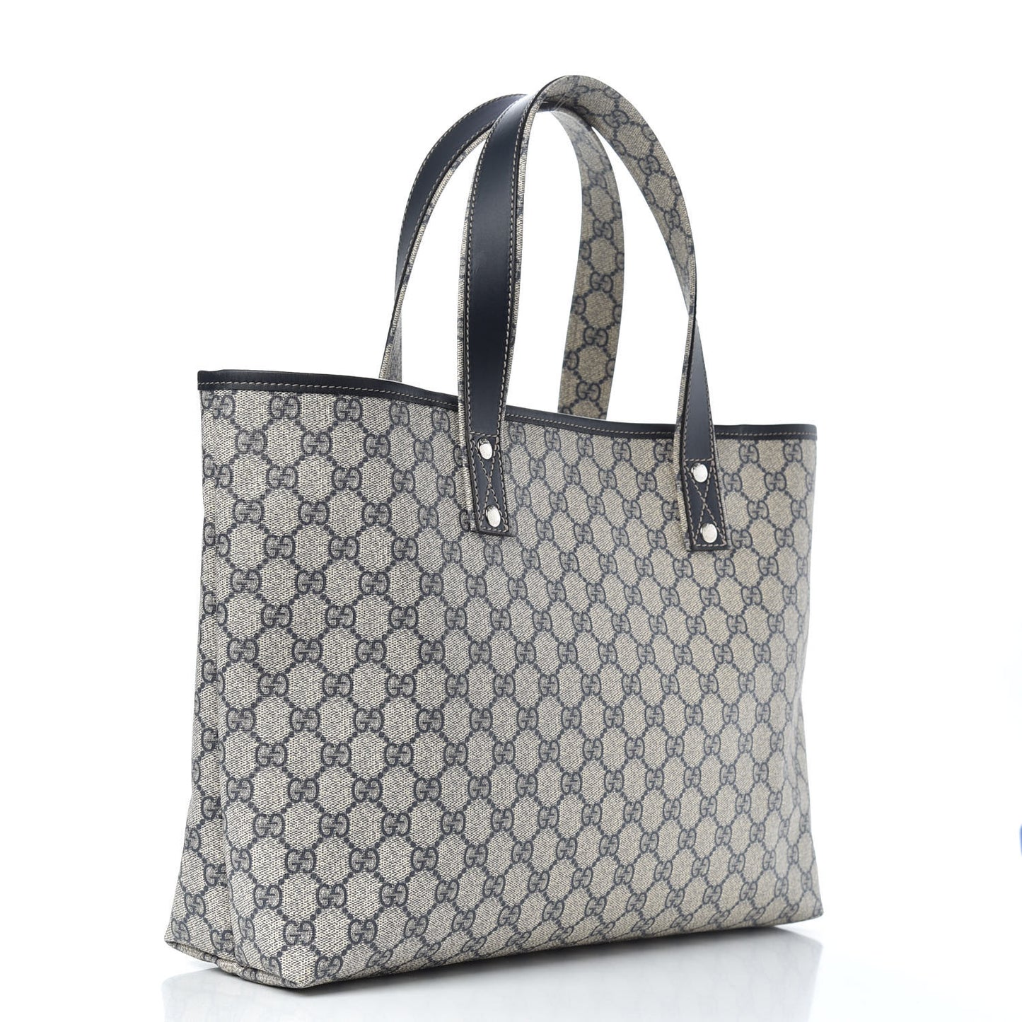GG Plus Monogram Medium Signature Web Loop Tote Navy