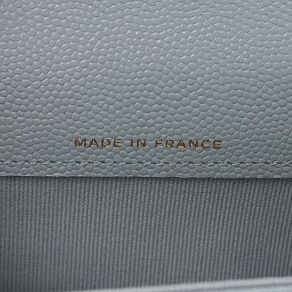 Chanel Caviar Quilted Flap Card Holder Wallet Light Blue 7 of 9