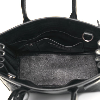 Saint Laurent Calfskin Lizard Embossed Nano Sac De Jour Black 5 of 13