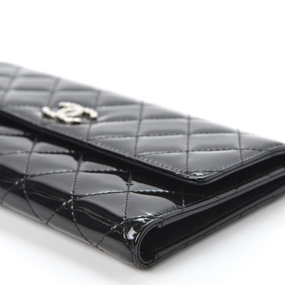 Chanel Patent Quilted Large Brilliant Flap Wallet Black 6 of 10
