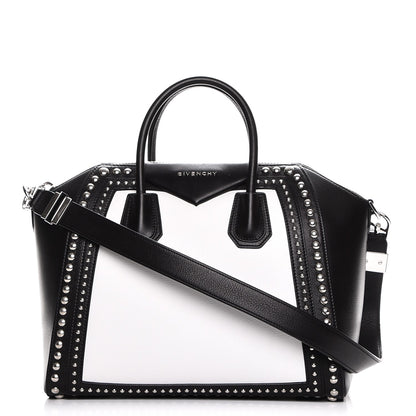 Givenchy Calfskin Medium Studded Bi-Color Antigona Black White 1 of 8