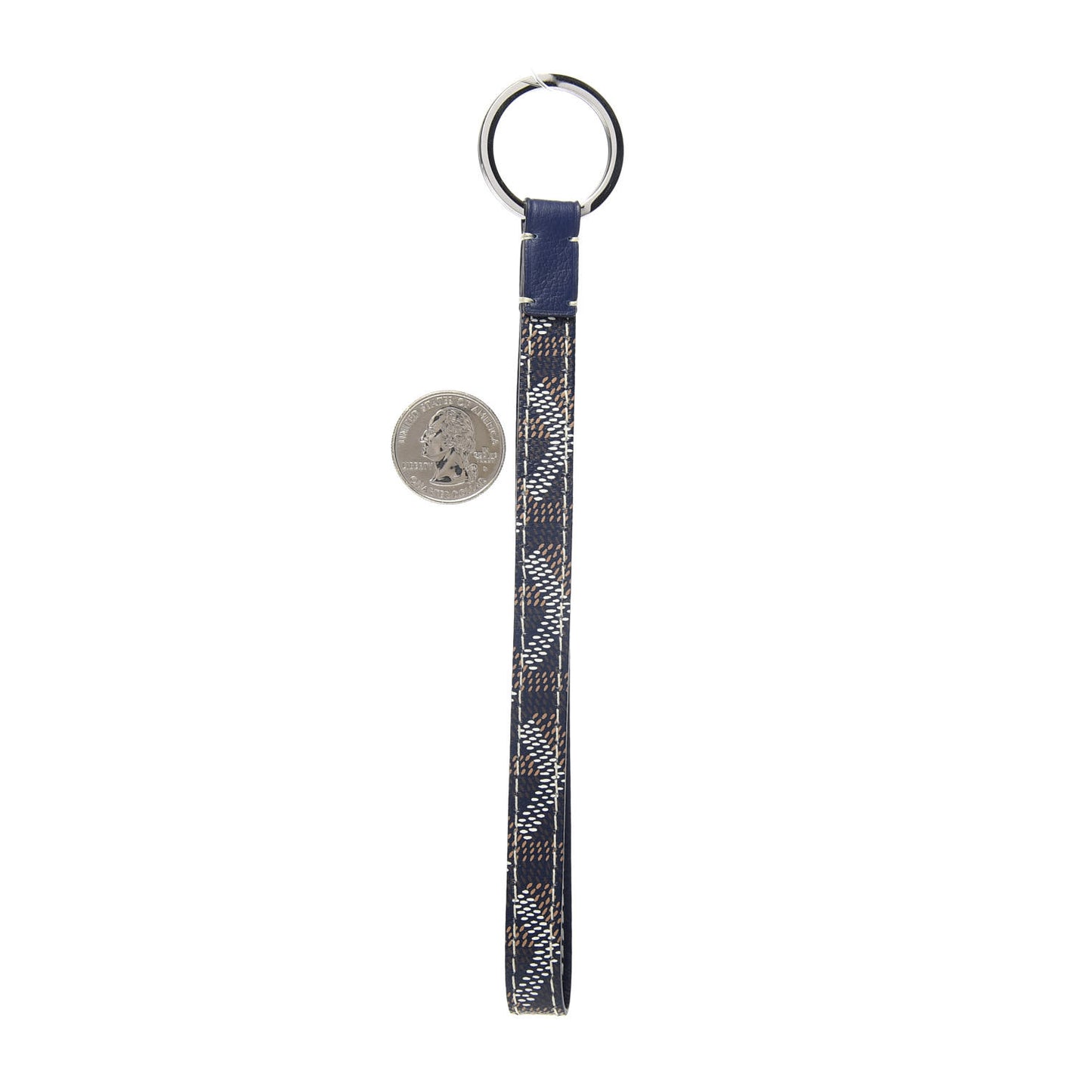 Goyardine Sesame Key Holder Navy