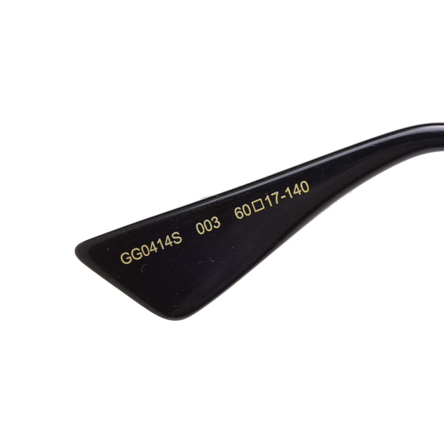 Gucci Metal Rectangular Frame Sunglasses GG0414S Gold Multicolor 5 of 9