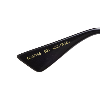 Gucci Metal Rectangular Frame Sunglasses GG0414S Gold Multicolor 5 of 9