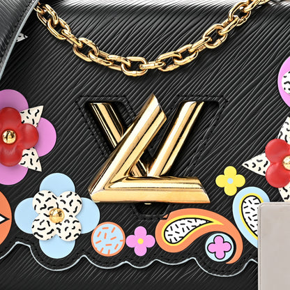 Louis Vuitton Epi Blooming Flowers Twist Shoulder Bag MM Black 7 of 10