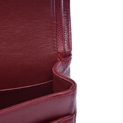 Chanel Caviar Quilted Medium Double Flap Dark Red 14 of 16