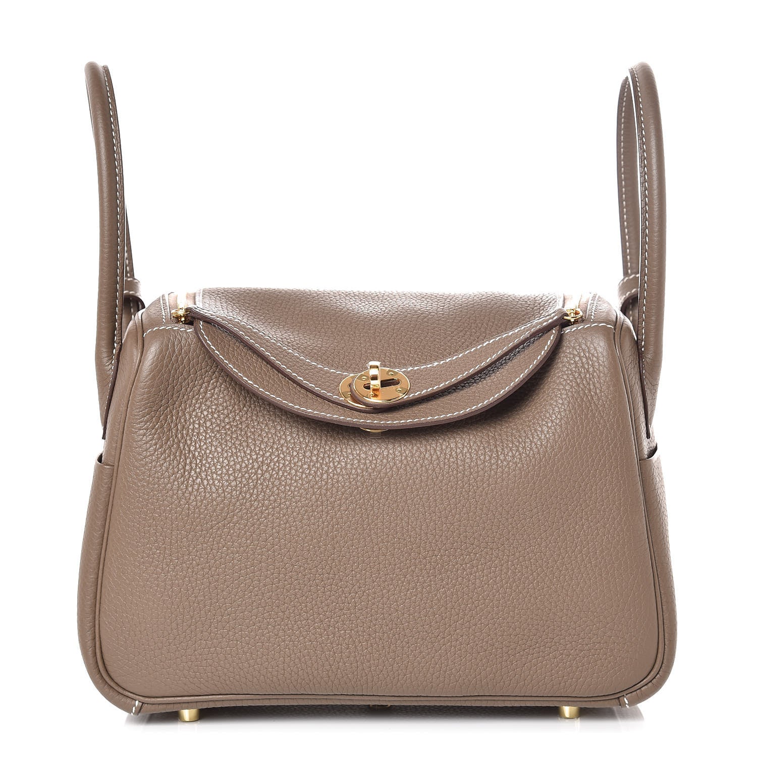 Hermes Taurillon Clemence Lindy 26 Etoupe 1 of 8