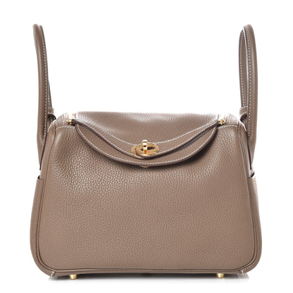 Hermes Taurillon Clemence Lindy 26 Etoupe 1 of 8