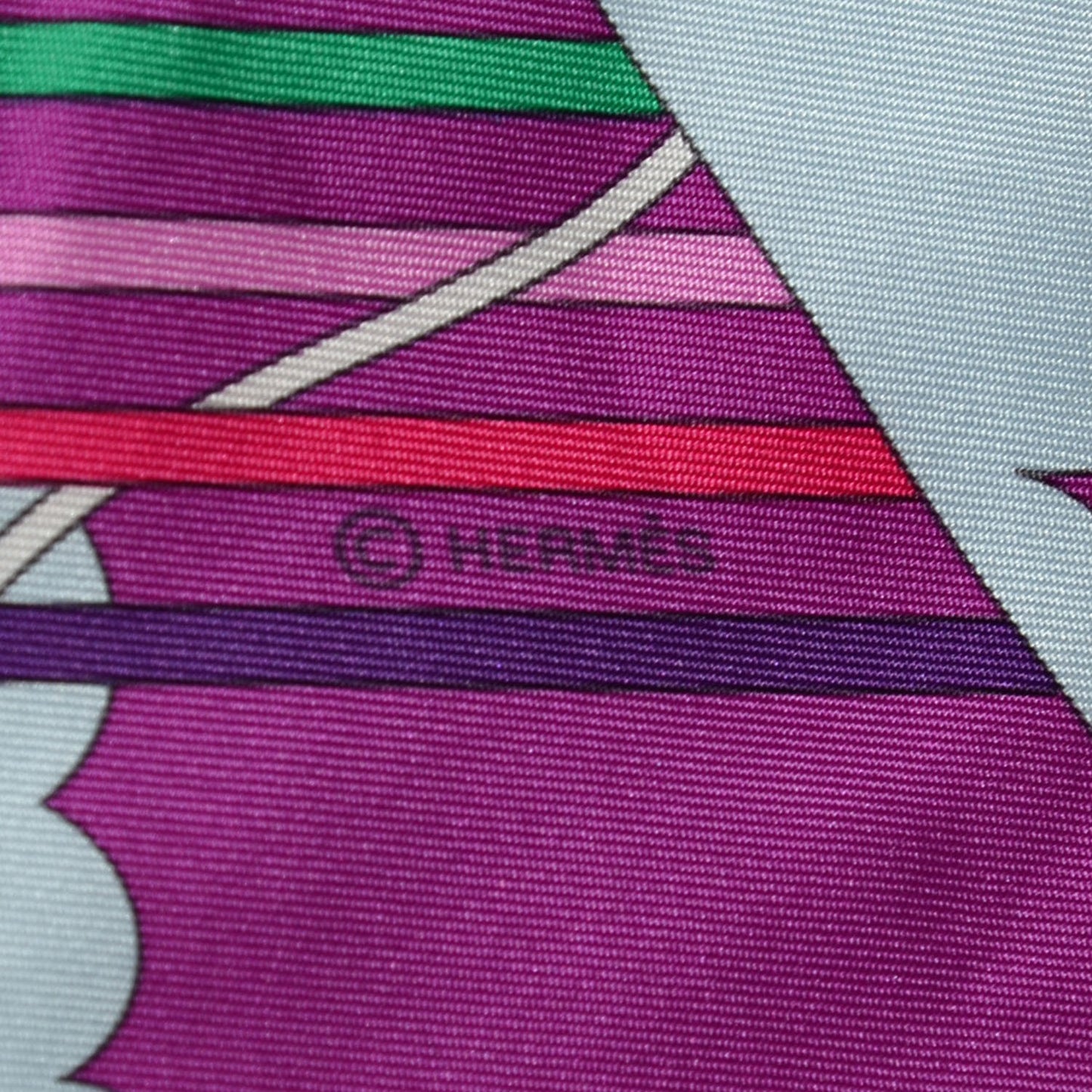 Silk La Maizeon des Carres Scarf 90 Fuchsia Blanc Multicolor