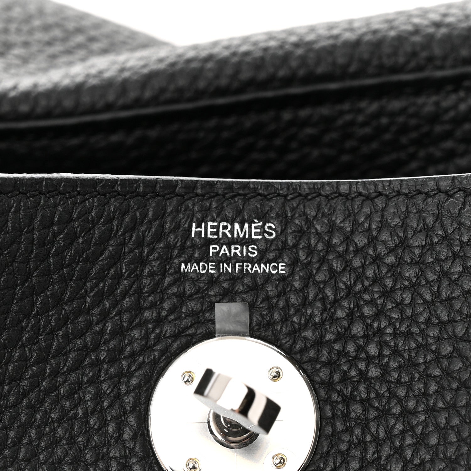 Hermes Taurillon Clemence Lindy 26 Black 6 of 11
