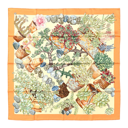 Hermes Silk Jardin Secret Scarf 90 1 of 4