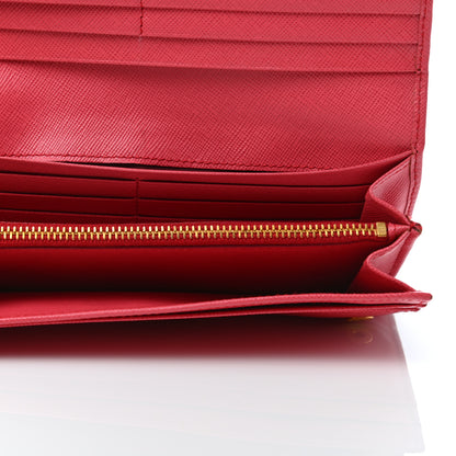 Prada Saffiano Bow Continental Wallet Peonia 5 of 9