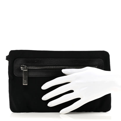 Chanel Nylon Calfskin Chesterfield Pouch Black 2 of 5