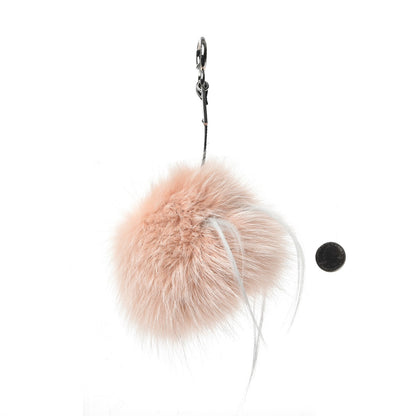 Fendi Fox Rabbit Goat Mink Fur Vitello Flamingo Furbet Monster Bag Bug Charm Light Pink 2 of 4