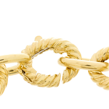 David Yurman 18K Yellow Gold 12mm Large Oval Link Bracelet 3 of 5