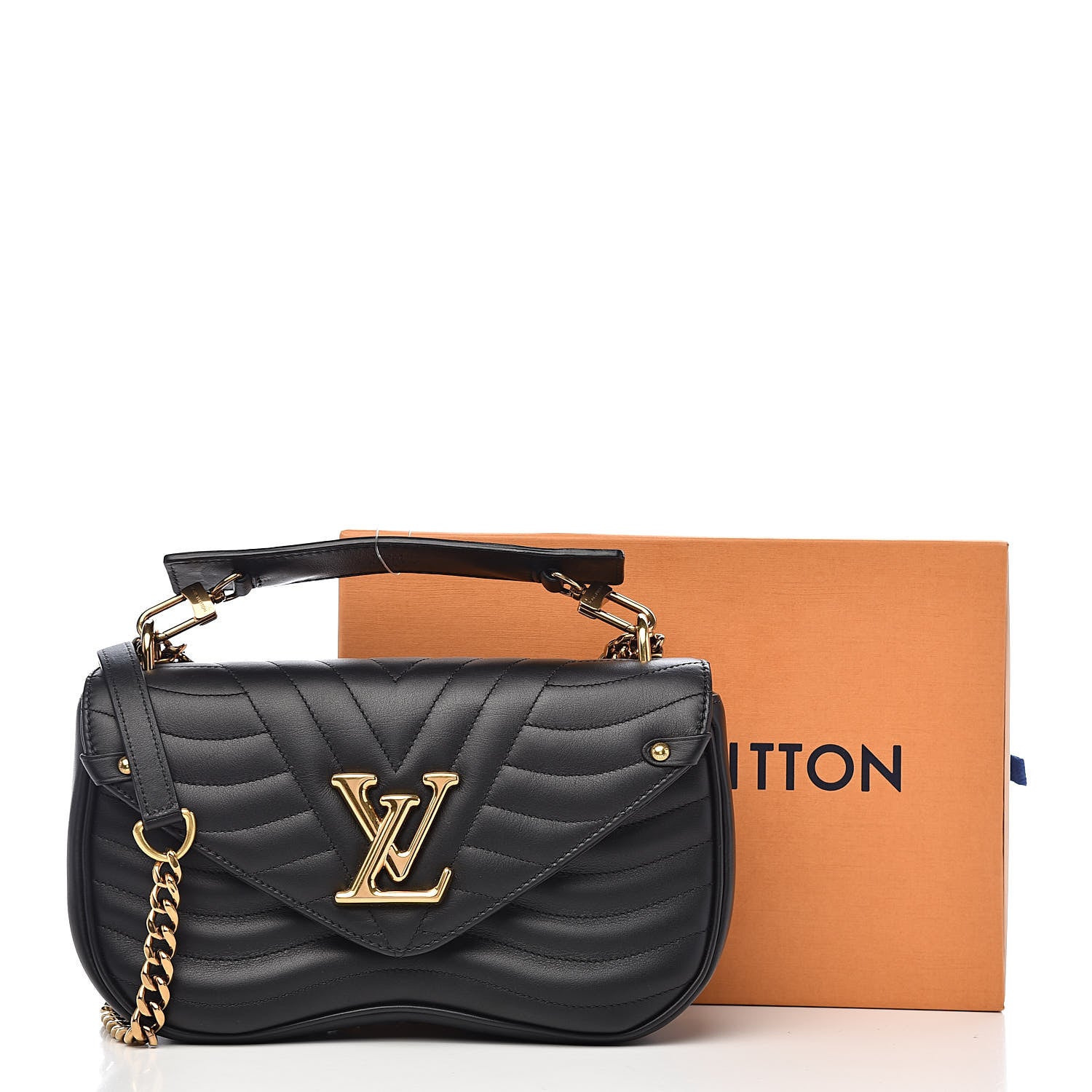 Louis Vuitton Calfskin New Wave Chain MM Black 13 of 13