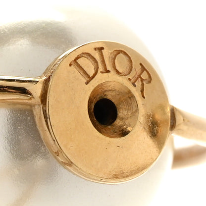 Christian Dior Pearl Tribales Dangle Chain Earrings Gold 4 of 5