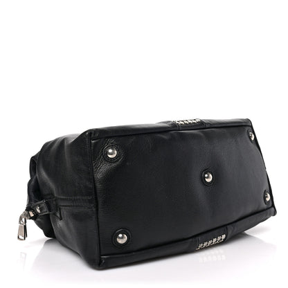 Saint Laurent Calfskin Studded Easy Sac Black 4 of 11