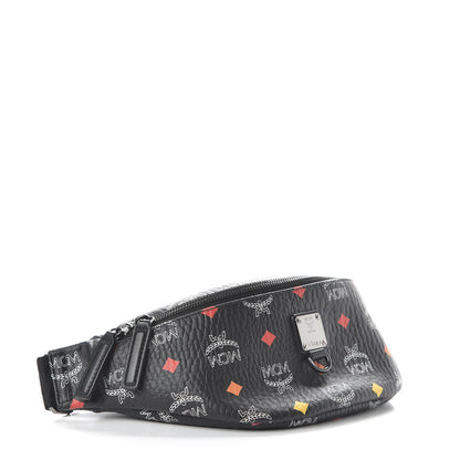 MCM Skyoptic Visetos Small Fursten Belt Bag Diamond Black 4 of 9