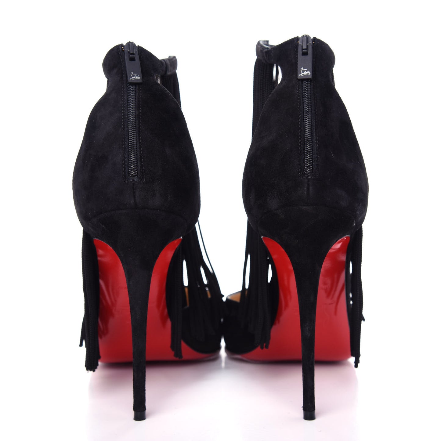 Veau Velours Fringe Courtain 100 Pumps 40 Black