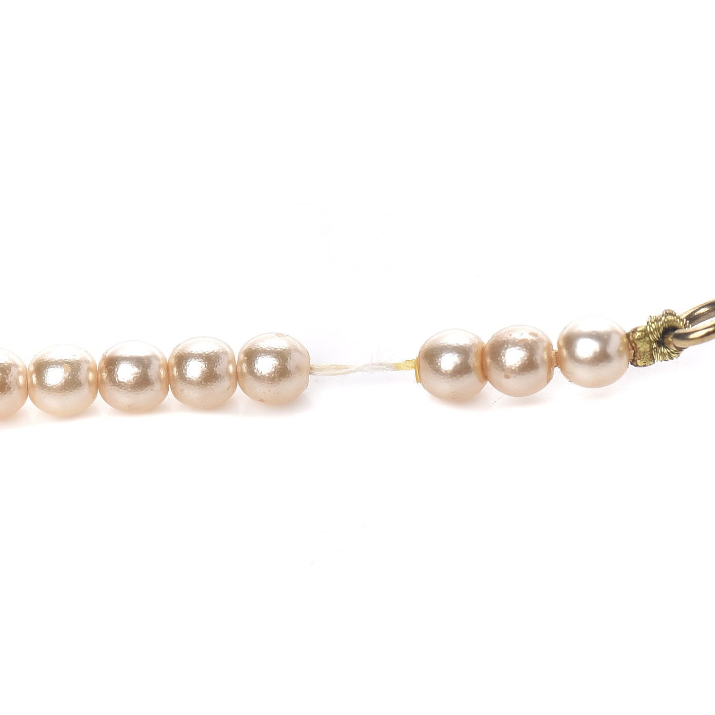 Pearl CC Palm Tree Necklace Gold