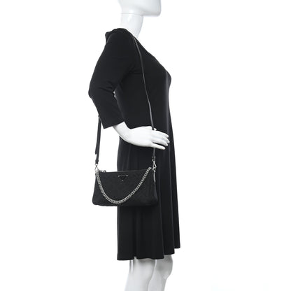 Prada Nylon Tessuto Impuntu Quilted Crossbody Bag Black 2 of 11