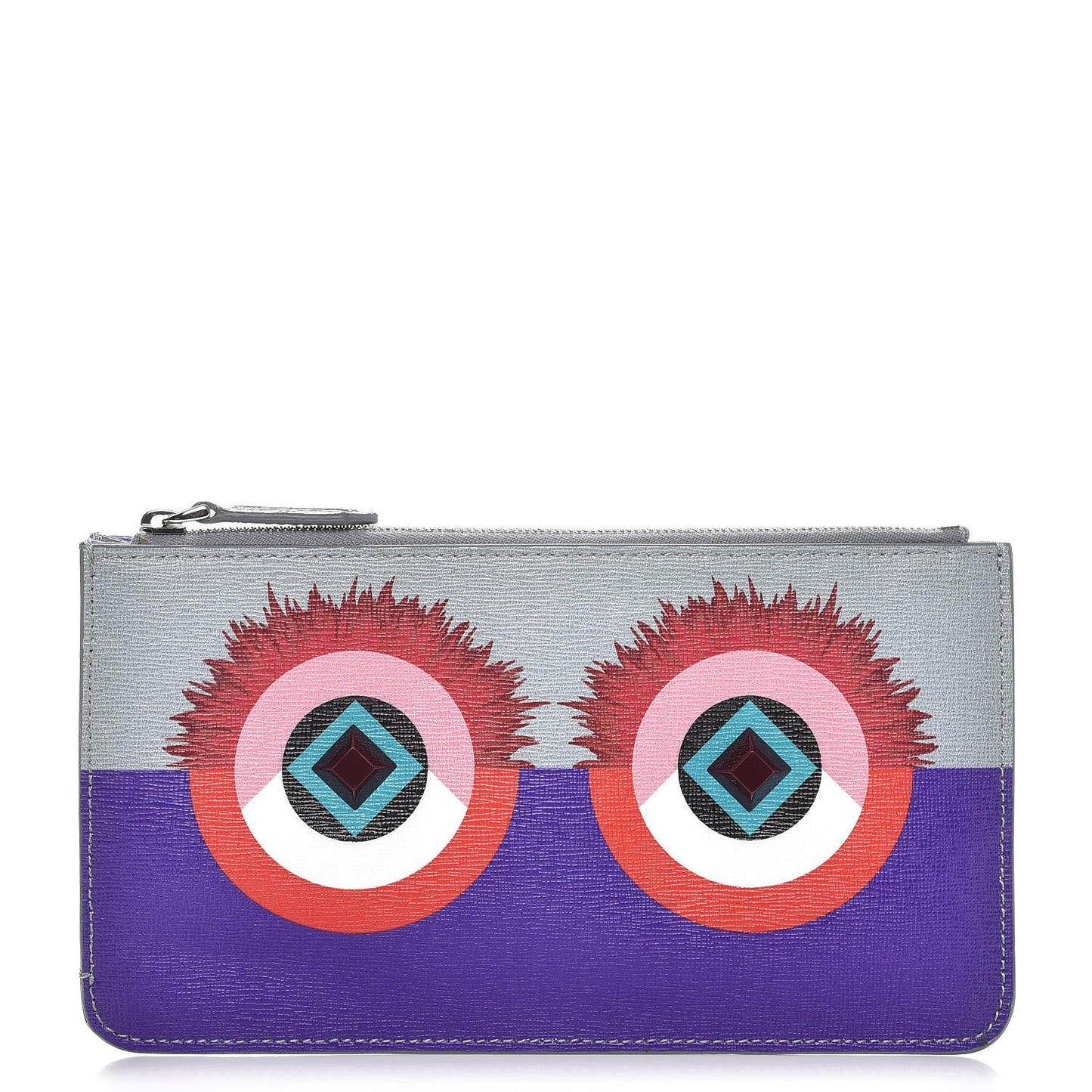 Vitello Elite Studded Hypnoteyes Zip Pouch Polvere Multicolor