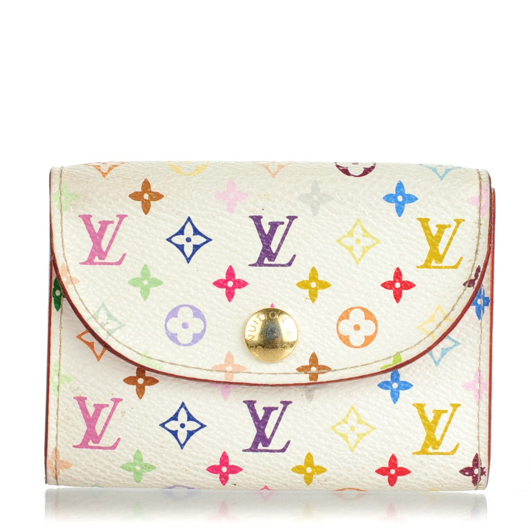 Louis Vuitton Monogram Multicolor Business Card Holder White Litchi 1 of 7