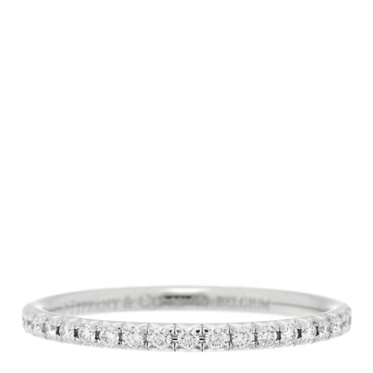 Tiffany 18K White Gold Diamond Metro Band Ring 47 4 1 of 4