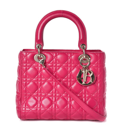 Christian Dior Lambskin Cannage Medium Lady Dior Pink 1 of 7