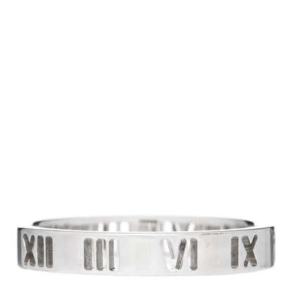 Tiffany Sterling Silver Narrow Atlas Pierced Ring 58 8.25 1 of 4