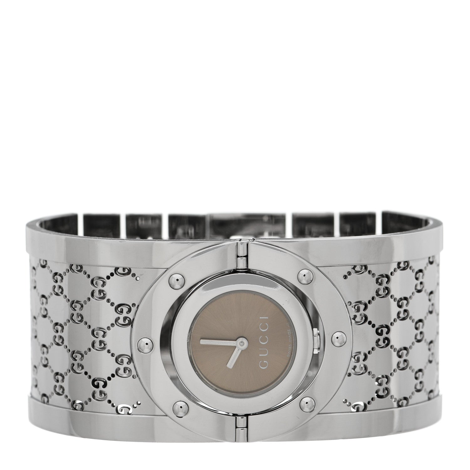 Gucci Stainless Steel 33mm Twirl Quartz Watch Brown 2 of 5