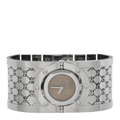 Gucci Stainless Steel 33mm Twirl Quartz Watch Brown 2 of 5