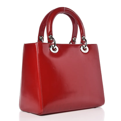 Christian Dior Patent Medium Lady Dior Red 3 of 16