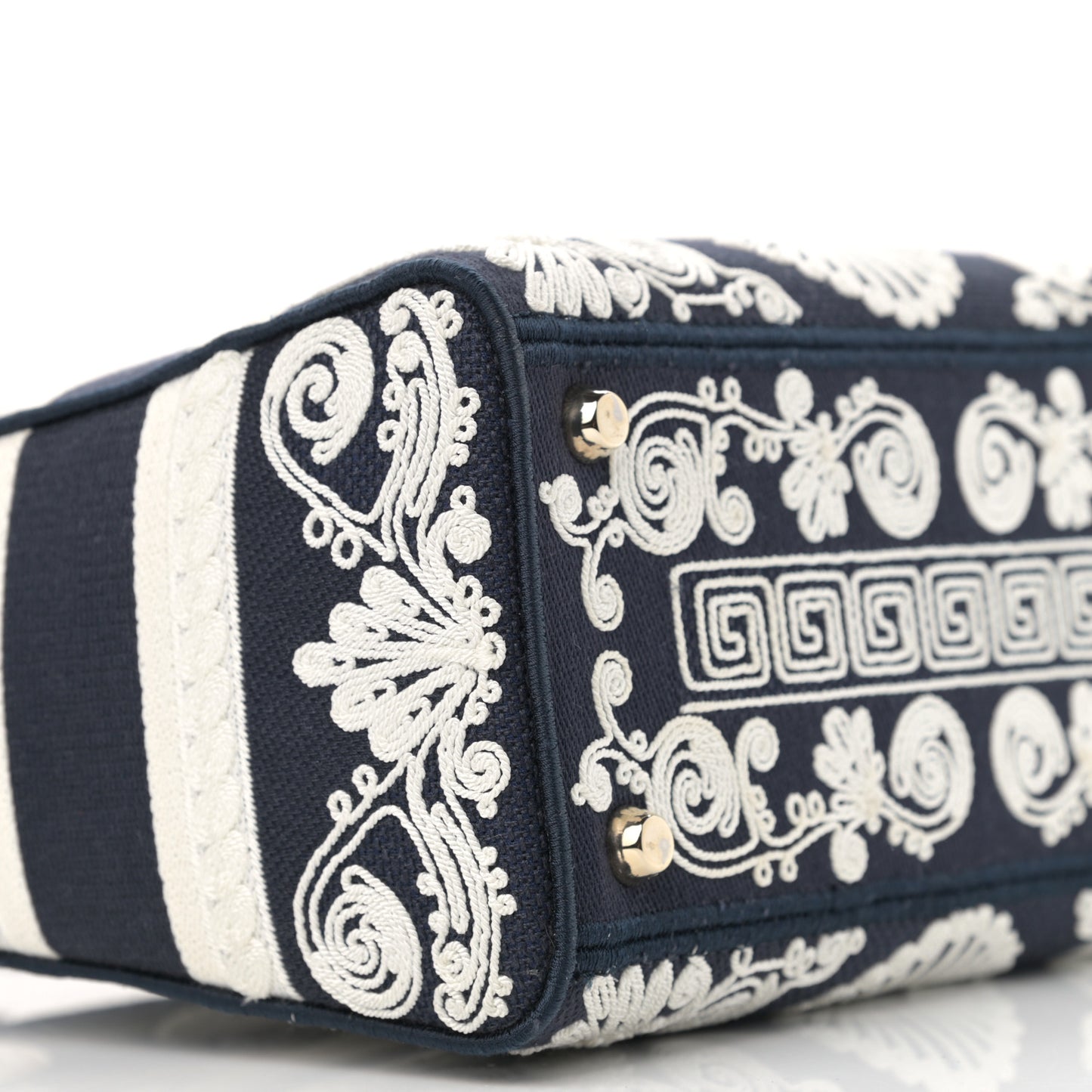 Embroidered Cornely Medium Lady D-Lite Blue White