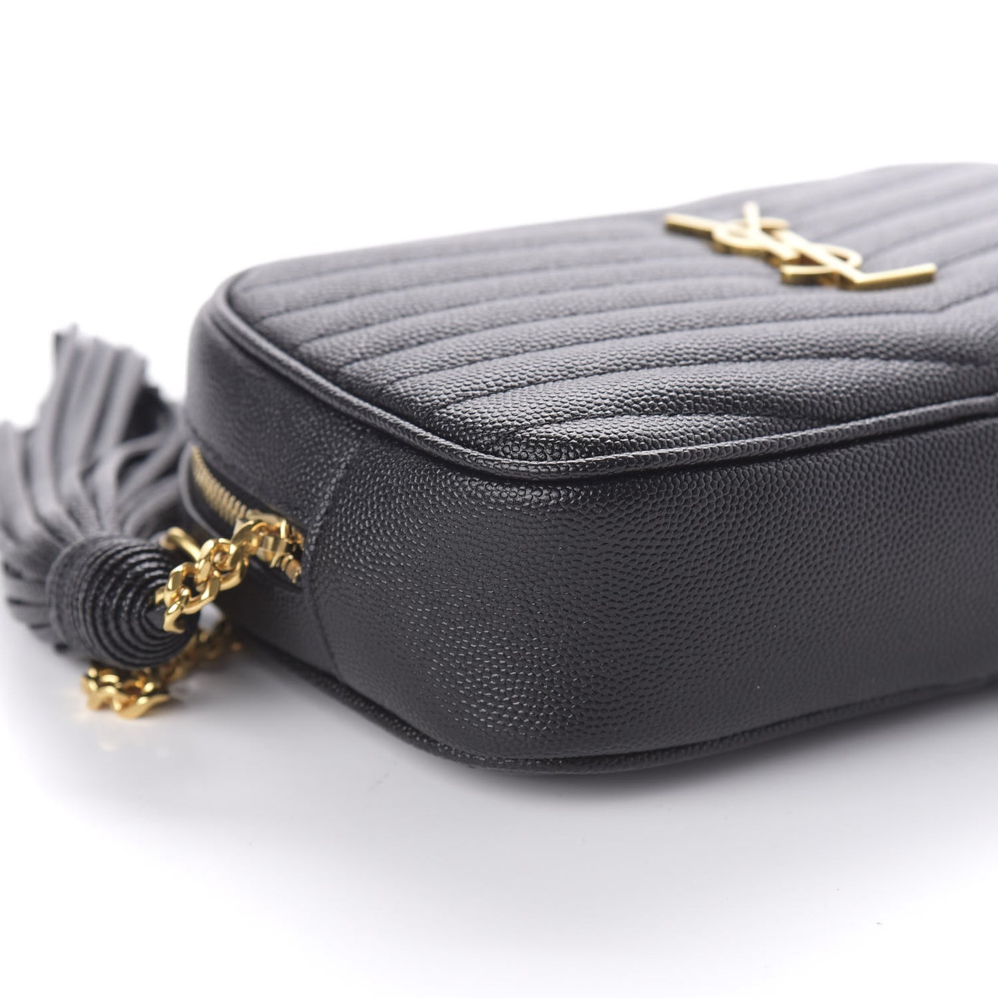 Grain De Poudre Matelasse Monogram Mini Lou Camera Bag Black