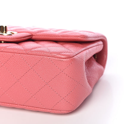 Chanel Caviar Quilted Mini Rectangular Flap Pink 10 of 12