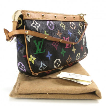 Louis Vuitton Monogram Multicolor Pochette Accessories Black 3 of 9