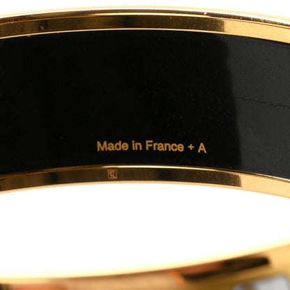 Hermes Enamel Printed Wide Balcons du Guadalquivir Bracelet 65 Gold 5 of 6