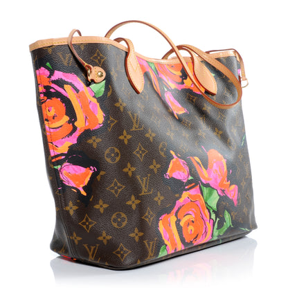 Louis Vuitton Monogram Roses Neverfull MM 3 of 7